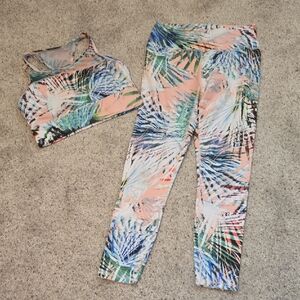 Fabletics Tropical Print Activewear Set - Multicolor